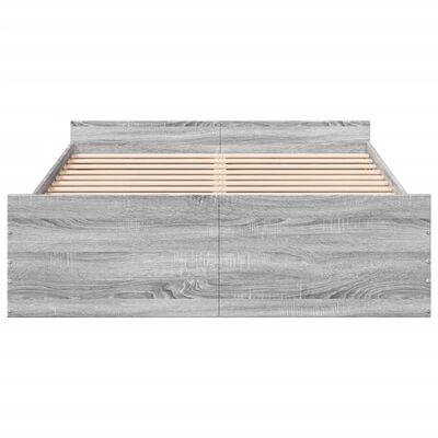 vidaXL Giroletto Cassetti Grigio Sonoma 120x200 cm Legno Multistrato