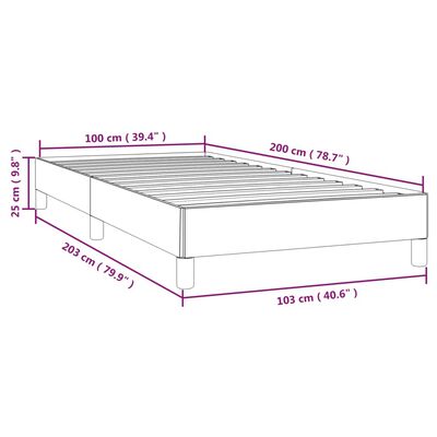 vidaXL Giroletto Grigio Chiaro 100x200 cm in Tessuto