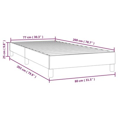 vidaXL Giroletto Grigio Tortora 80x200 cm in Tessuto