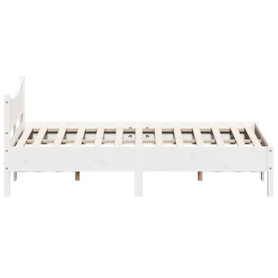 vidaXL Letto senza Materasso Bianco 120x190 cm Legno Massello di Pino