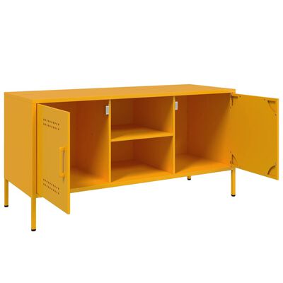 vidaXL Mobile TV Giallo Senape 100,5x39x50,5 cm in Acciaio