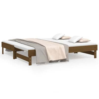 vidaXL Dormeuse Estraibile Ambra 2x(90x190) cm Legno Massello di Pino