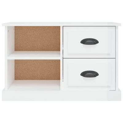 vidaXL Mobile Porta TV Bianco Lucido 73x35,5x47,5 cm Legno Multistrato