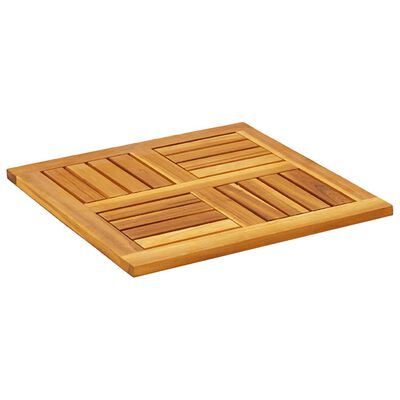 vidaXL Piano per Tavolo 50x50x2 cm Quadrato Legno Massello di Acacia