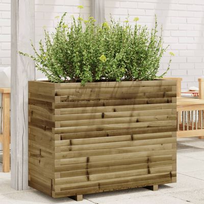 vidaXL Fioriera da Giardino 90x40x72 cm in Legno di Pino Impregnato