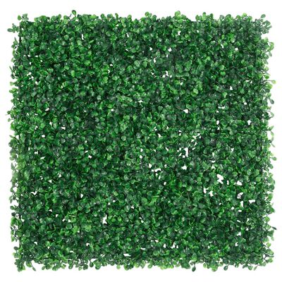 vidaXL Recinzione Foglie Arbusti Artificiali 24 pz Verde 50x50 cm