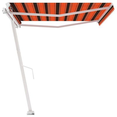 vidaXL Tenda da Sole Autoportante Manuale 450x350cm Arancione Marrone