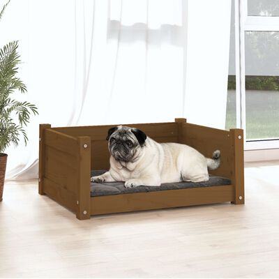 vidaXL Cuccia per Cani ambra 65,5x50,5x28cm in Legno Massello di Pino