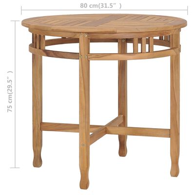 vidaXL Set da Pranzo da Giardino 3 pz con Cuscini in Legno di Teak