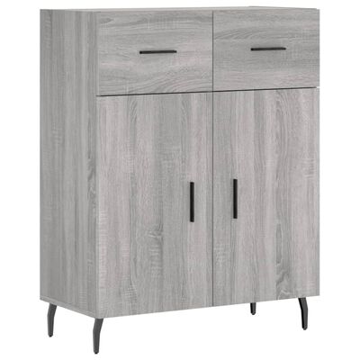 vidaXL Credenza Grigio Sonoma 69,5x34x180 cm in Legno Multistrato