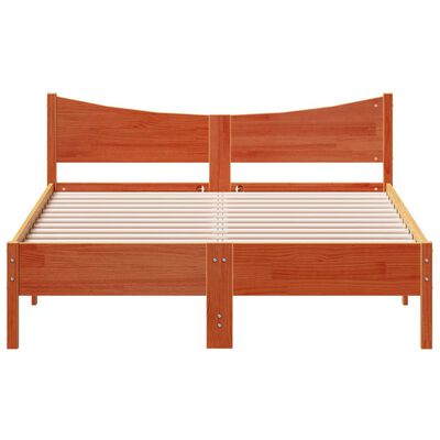 vidaXL Letto senza Materasso Marrone Cera 135x190 cm in Legno di Pino