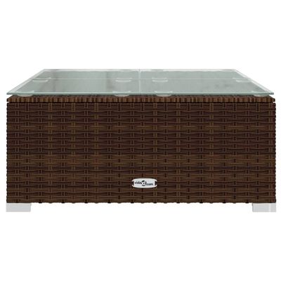 vidaXL Set Divani da Giardino 13 pz con Cuscini in Polyrattan Marrone