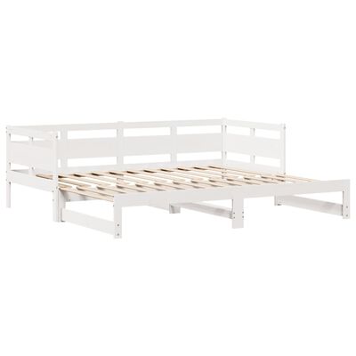 vidaXL Dormeuse Letto Estraibile e Cassetti Bianca 80x200cm Legno Pino