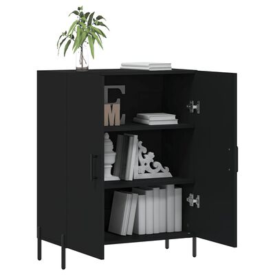 vidaXL Credenza Nera 69,5x34x90 cm in Legno Multistrato