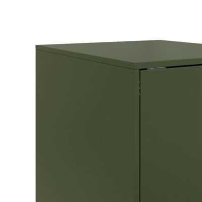 vidaXL Credenza Verde Oliva 34,5x39x107 cm in Acciaio