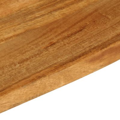 vidaXL Piano Tavolo Bordi Vivi 140x40x2,5 cm Legno Massello di Mango