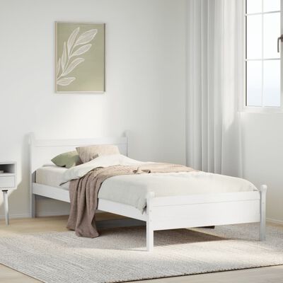 vidaXL Letto senza Materasso Bianco 90x200 cm Legno Massello di Pino