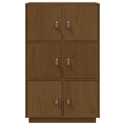 vidaXL Credenza ambra 67x40x108,5 cm in Legno Massello di Pino