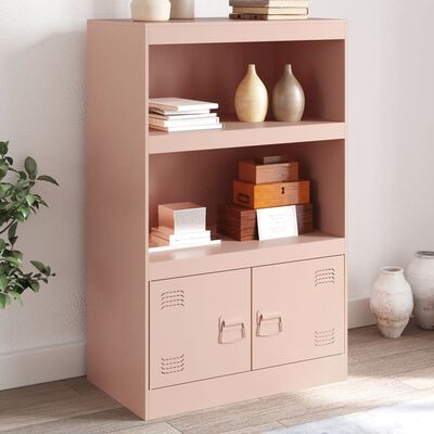 vidaXL Credenza Rosa 67x39x107 cm in Acciaio