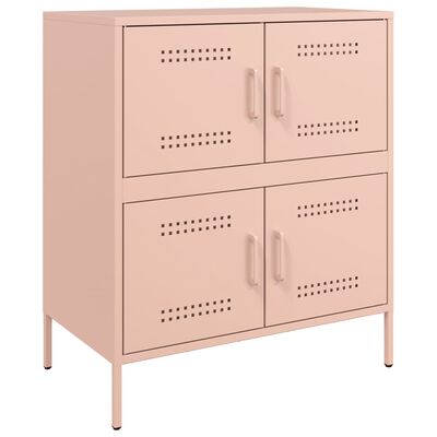 vidaXL Credenza Rosa 68x39x79 cm in Acciaio