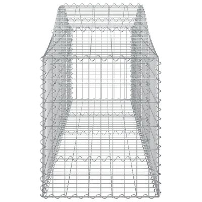 vidaXL Cesti Gabbioni ad Arco 40 pz 200x50x60/80 cm Ferro Zincato