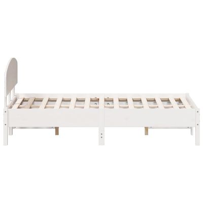 vidaXL Letto senza Materasso Bianco 120x190 cm Legno Massello di Pino