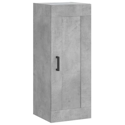 vidaXL Mobile a Parete Grigio Cemento 34,5x34x90 cm Legno Multistrato