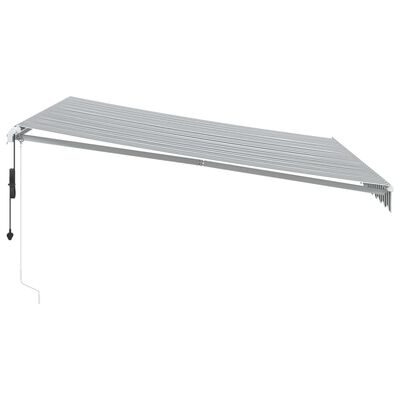 vidaXL Tenda Sole Retrattile Automatica 400x350 cm Antracite e Bianco