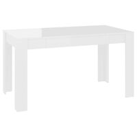 vidaXL Tavolo da Pranzo Bianco Lucido 140x74,5x76 cm Legno Multistrato