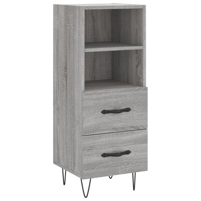 vidaXL Credenza Grigio Sonoma 34,5x34x180 cm in Legno Multistrato