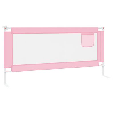 vidaXL Sponda Letto di Sicurezza per Bambini Rosa 200x25 cm Tessuto