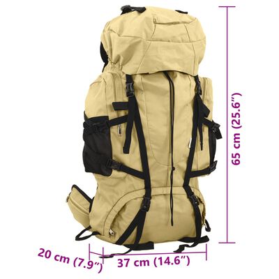 vidaXL Zaino da Trekking Cachi 60 L in Tessuto Oxford