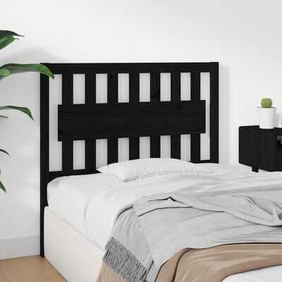 vidaXL Testiera per Letto Nera 105,5x4x100cm in Legno Massello di Pino