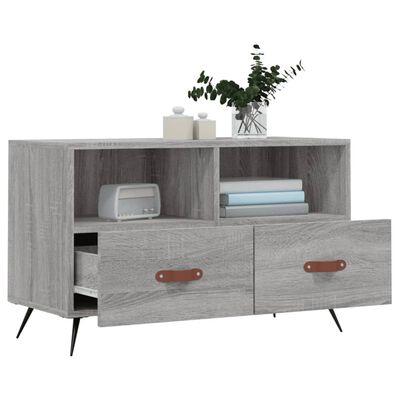 vidaXL Mobile Porta TV Grigio Sonoma 80x36x50 cm in Legno Multistrato