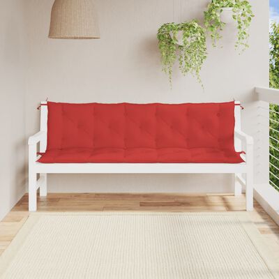 vidaXL Cuscino per Panca Rosso 180x(50+50)x7 cm in Tessuto Oxford