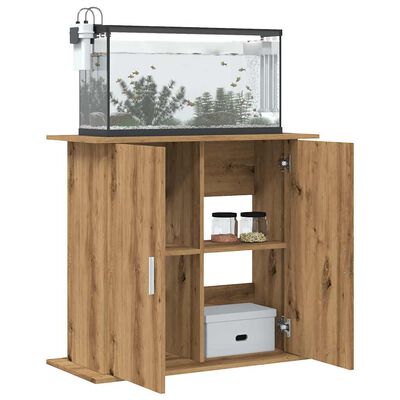 vidaXL Supporto Acquario 81x36x73 cm Multistrato Rovere Artigianale