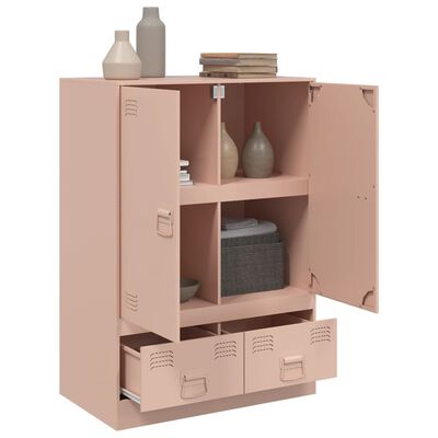 vidaXL Credenza Rosa 67x39x95 cm in Acciaio