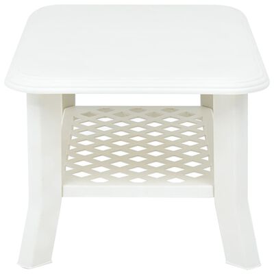 vidaXL Tavolino da Salotto Bianco 90x60x46 cm in Plastica