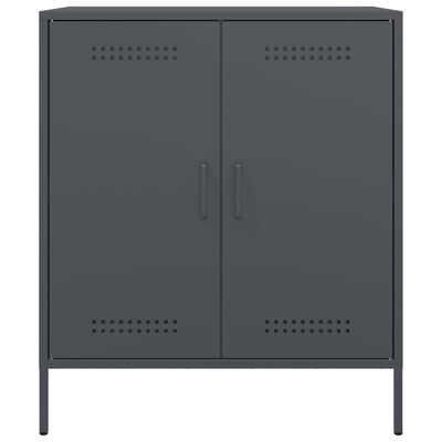 vidaXL Credenza Antracite 68x39x79 cm in Acciaio