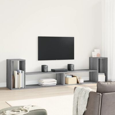 vidaXL Mobili TV 2 pz Grigio Sonoma 100x30x50 cm in Legno Multistrato