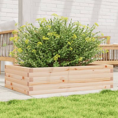 vidaXL Fioriera da Giardino 90x60x23 cm in Legno Massello di Pino