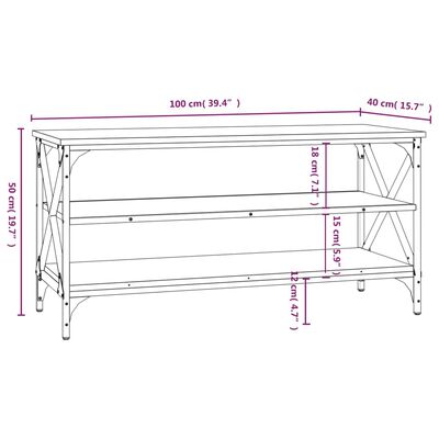 vidaXL Mobile Porta TV Grigio Sonoma 100x40x50 cm in Legno Multistrato