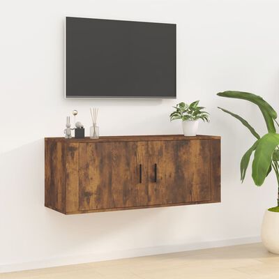 vidaXL Mobile Porta TV a Parete rovere fumo 100x34,5x40 cm