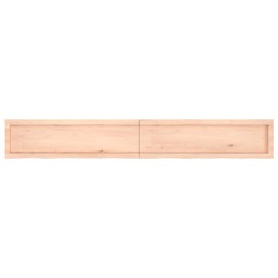 vidaXL Piano Bagno 200x30x(2-4) cm in Legno Massello Non Trattato