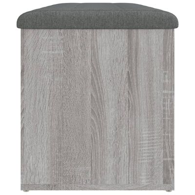 vidaXL Panca Portaoggetti Grigio Sonoma 102x42x45 cm Legno Multistrato