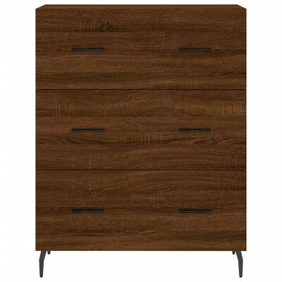 vidaXL Credenza Rovere Marrone 69,5x34x180 cm in Legno Multistrato