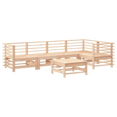 vidaXL Set Divani da Giardino 6 pz con Cuscini in Legno Massello