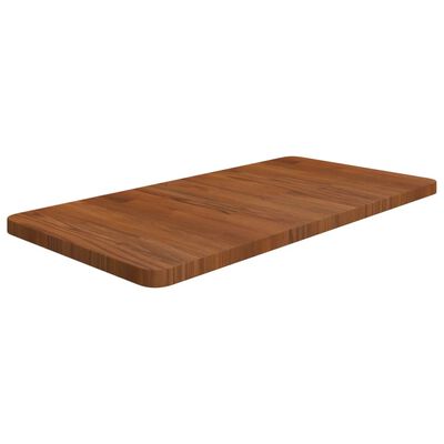 vidaXL Piano Bagno Marrone Scuro 80x40x2,5cm Legno Massello Trattato