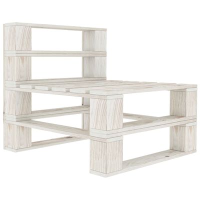 vidaXL Set Salotto da Giardino 6 pz Pallet in Legno Bianco