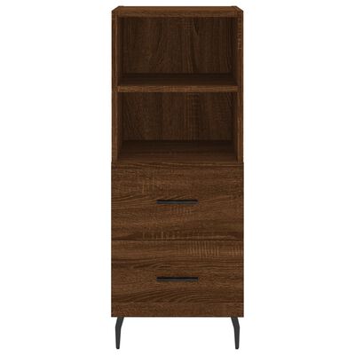 vidaXL Credenza Rovere Marrone 34,5x34x180 cm in Legno Multistrato